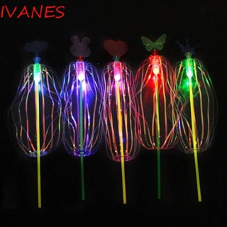 Ivanes พร็อพไม้กายสิทธิ์ มีไฟกระพริบ LED หลากสีสัน ของเล่นสําหรับเด็ก