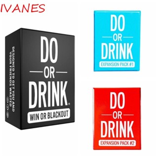 Ivanes การ์ดเกม Do or Drink สีดํา 350 ใบ 175 ใบ สําหรับงานปาร์ตี้