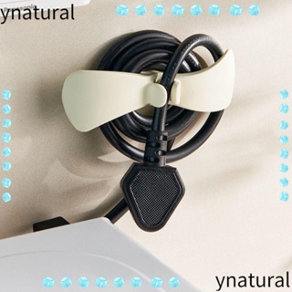 Ynatural อุปกรณ์จัดเก็บสายไฟ แบบยางนิ่ม มีกาวในตัว สีดํา สีเบจ สําหรับเครื่องใช้ในบ้าน ขนาดเล็ก 6 ชิ้น