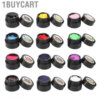 1buycart 12 Colors Sculpture Painting Nail Soak Off UV Gel Set Professional DIY Carved for Artist