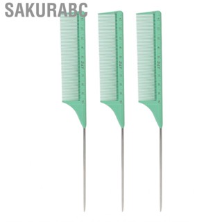 Sakurabc Tail Comb Set  3PCS Hair Ergonomic for Home Children