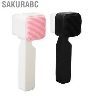 Sakurabc Face Brush  Effective Scrubber Double Sided Soft Portable for Exfoliating