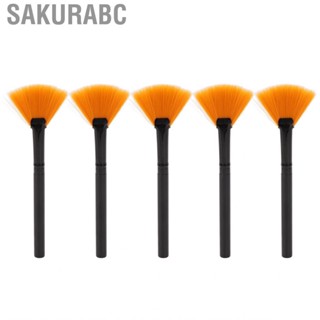Sakurabc 5pcs  Brush Fan Handle DIY Soft Face Applicator