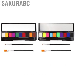 Sakurabc Body Art Palette Set  10 Colors Colorful Paint Fastness for Salon