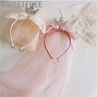 Sweetfree Children Veil  Lace Lightweight Girl Crown Perfect Matching Cute Colorfast for Party