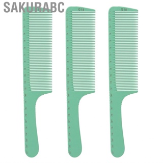 Sakurabc Hair Styling Comb  Prevent Static Professional Cutting Ergonomic Hand Rounded Tooth 3pcs for Straight Long Home