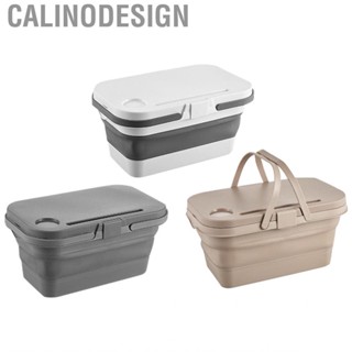 Calinodesign Camping Folding Storage Container  Outdoor Box Durable High  for Drinks Hiking Books Travel Sheets