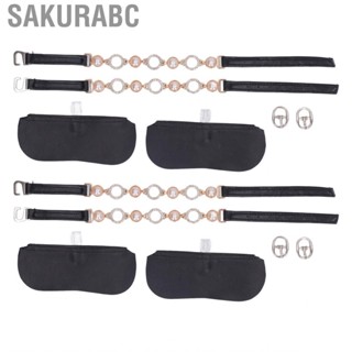 Sakurabc Loose Heels Straps  Detachable High Ankle Elegant Rhinestone Soft Faux Pearl for Dating Women