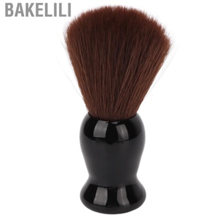 Bakelili Barber Duster Brush Face Soft Brown Nylon Neck With Black Handle