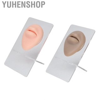 Yuhenshop 2Pcs Silicone Lip Model With Display Stand Simulated 3D Thickened Pierci Hbh