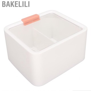 Bakelili Cotton Pad Holder 2 Grid Dustproof With Transparent Lid Mini