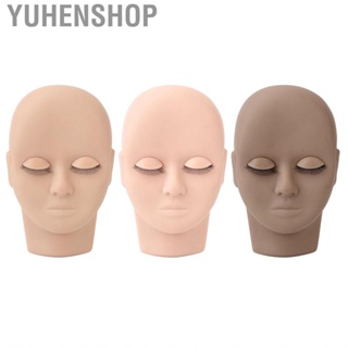 Yuhenshop Makeup Eyelash Mannequin Head  Replaceable Eye Washable for Beauty Artists Salon