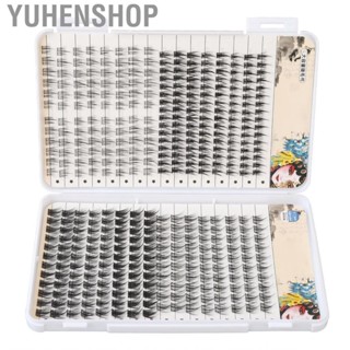 Yuhenshop Eyelash Clusters Mixed Tray  400 Cluster Wider Root Individual Lash Extensions Different Length for Cosplay