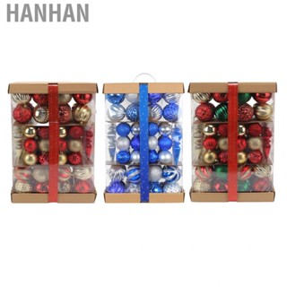 Hanhan Christmas Hanging Ball Ornament  PS Material 74 Pcs Lightweight for Garden