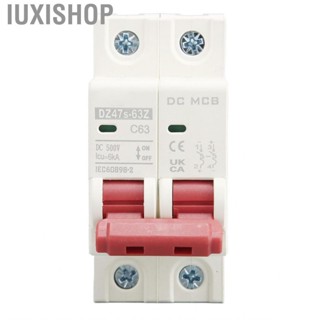 Iuxishop DC Miniature Circuit Breaker 2P 63A DC500V 6000A Breaking  For PV System