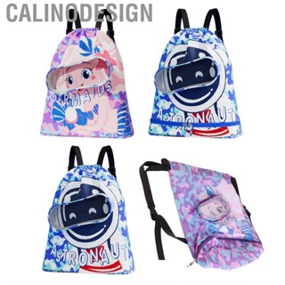 Calinodesign Kids Drawstring Swimming Bag  Wet and Dry Separation Oxford Cloth for Outdoor Boys