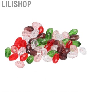 Lilishop 50 Pcs Glass Beads DIY Making 12x8mm Jewelry Spacer DGD