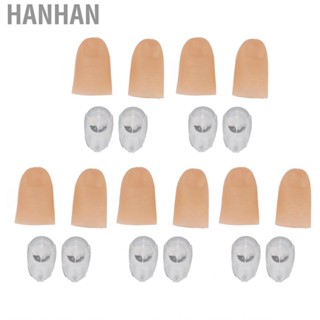 Hanhan Finger Light Up Thumb 5 Pairs 4.5cm  Powered Fake Lights for Performance Prop