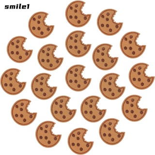 Smile แพทช์ปักลายคุกกี้ ช็อคโกแลตชิพ 4.9*5.1 ซม. DIY 40 ชิ้น