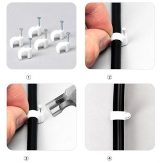 คลิปพลาสติก ทรงกลม ขนาด 9 มม. 12 มม. 14 มม. 16 มม. สําหรับหนีบสายเคเบิลไฟฟ้า