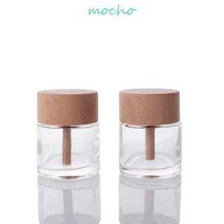 Mocho ขวดแก้วใส่น้ํามันหอมระเหย ขนาดเล็ก แบบพกพา พร้อมฝาไม้ใส 50 มล. DIY สําหรับตกแต่งบ้าน