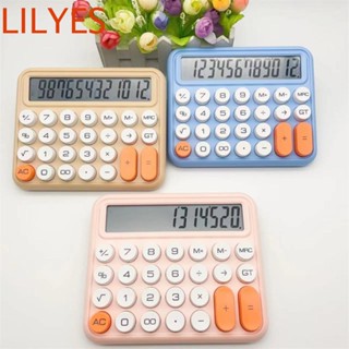 Lilyescub เครื่องคิดเลข แบบใส เสียงเงียบ ขนาดใหญ่ พกพาง่าย สําหรับเรียนการสอน