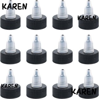 Karen ฝาขวดพลาสติก สีดํา 24/410 แบบเปลี่ยน 12 ชิ้น