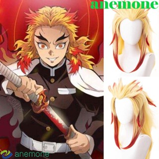 วิกผมคอสเพลย์ ANEMONE Rengoku Kyoujurou Kimetsu No Yaiba แต่งไล่โทนสีเหลือง สําหรับปาร์ตี้ฮาโลวีน