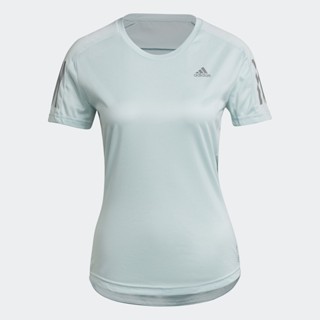 adidas วิ่ง เสื้อยืด OWN THE RUN ผู้หญิง สีเทอร์คอยส์ H30046