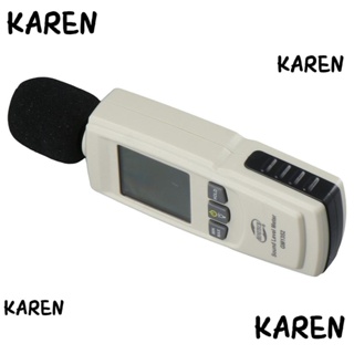 Karen เครื่องวัดระดับเสียงดิจิทัล 1.5dB 30dB เป็น 130dB ความแม่นยําสูง หน้าจอ LCD สําหรับห้องเรียน