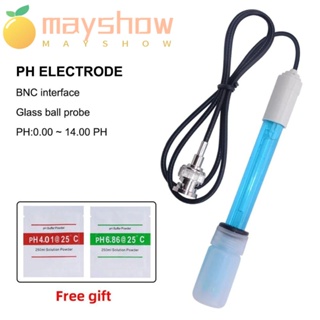 Mayshow โพรบอิเล็กโทรด PH เครื่องวัดความร้อน เซนเซอร์ กิบ ห้องปฏิบัติการ ตัวควบคุมค่า PH