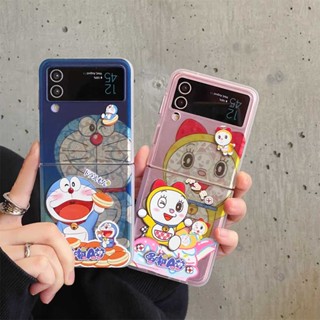 เคสโทรศัพท์มือถือ TPU ลายโดราเอมอน สําหรับ Samsung Galaxy Z Flip 3 4