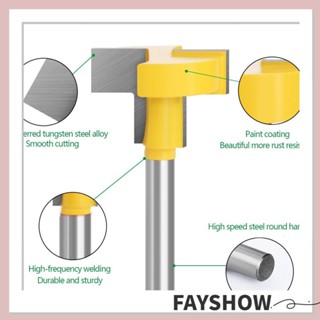 Fay ดอกกัดมิลลิ่ง ขอบตรง ช่องตัว T สําหรับตัดแต่ง|ก้านแกะสลัก ขนาด 6 มม. 6.35 มม.|งานไม้