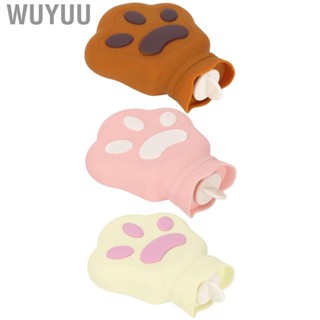 Wuyuu Hot Water Bag Silicone Compress Portable Cartoon Bear Paw Leakproof Micro US