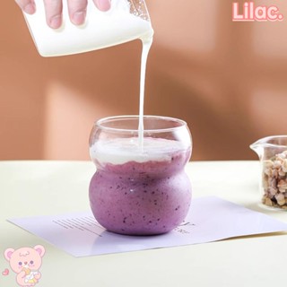 Lilac แก้วกาแฟใส ทนความร้อน คุณภาพสูง ความจุขนาดใหญ่ ของใช้ในบ้าน