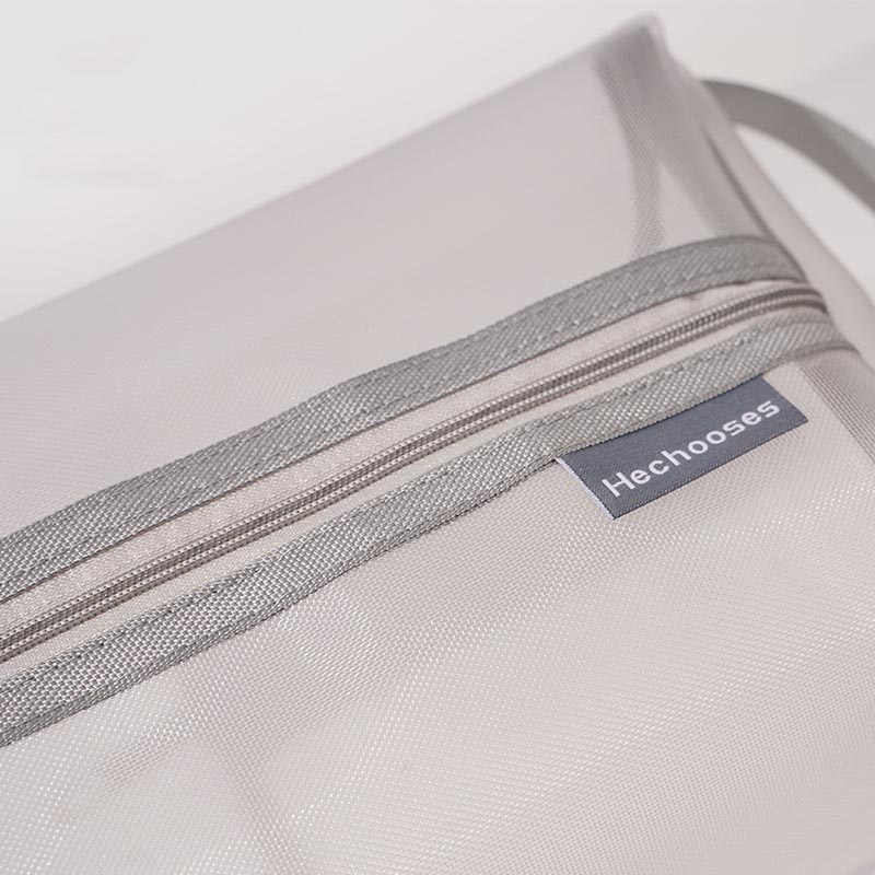 กระเป๋าดินสอ กระเป๋าเครื่องเขียน จุของได้เยอะ แบบพกพา มีซิปชั้นเดียว สีโปร่งใส - รูปที่ 4