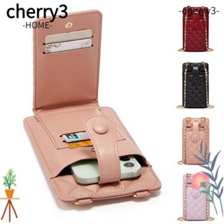 Cherry3 กระเป๋าใส่โทรศัพท์มือถือ หนัง PU ขนาดเล็ก จุของได้เยอะ แฟชั่นสําหรับผู้หญิง