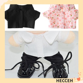 Hecceh เสื้อเชิ้ตตุ๊กตา กางเกง ผ้าฝ้าย คอตุ๊กตา น่ารัก สไตล์อเมริกัน