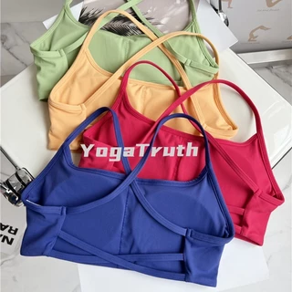 【YOGATRUTH】สปอร์ตบราเซ็กซี่ แบบแห้งเร็ว สีนู้ด สําหรับผู้หญิง ใส่เล่นโยคะ วิ่ง ฟิตเนส