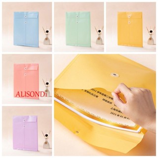 Alisond1 แฟ้มใส่เอกสาร A4 PP ขนาด A4 กันน้ํา ขนาดใหญ่ 5 สี สําหรับจัดระเบียบซองจดหมาย