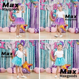 Maxg กระโปรงบัลเล่ต์ ประดับโบว์ สีรุ้ง หลากสี แฟชั่นสําหรับเด็ก