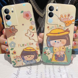 ใหม่ เคสโทรศัพท์มือถือ ซิลิโคนนิ่ม กันกระแทก ลายการ์ตูนเด็กผู้หญิงน่ารัก ประดับพลอยเทียม ระยิบระยับ หรูหรา สําหรับ VIVO V29 Y27 Y36 Y78 5G 4G 2023 V29 VivoY27 VIVOY36