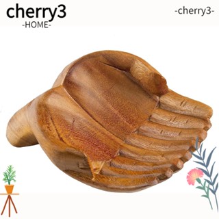 Cherry3 ชามไม้แกะสลักคริสตัล คุณภาพสูง สไตล์โบฮีเมียน สําหรับใส่กุญแจ หินคริสตัล