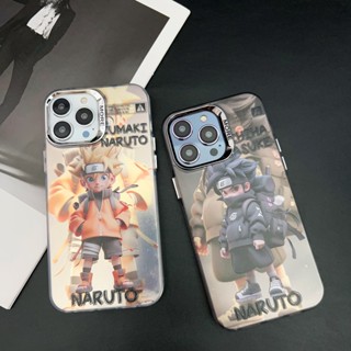 เคสไอโฟน11 Uzumaki Naruto &amp; Uchiha Sasuke Apple iPhone 15 Plus เคสไอโฟนสีสันสดแข็งกล้องรูใหญ่แบบนิ่มกันกระแทก สำหรับ เคสApple IPhone 14 Pro Max 11 13 12 14 15 เคสi11 Case