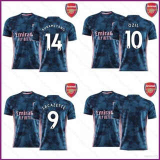 เสื้อกีฬาแขนสั้น ลายทีมชาติฟุตบอล Arsenal Away Lacazette Ozil Aubameyang พลัสไซซ์ PN2 NP2 2020-2021