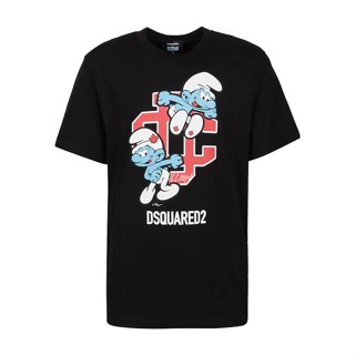 Dsquared2 เสื้อยืดแขนสั้น คอกลม แฟชั่นฤดูร้อน ฤดูใบไม้ผลิ สําหรับผู้ชาย S78GD009