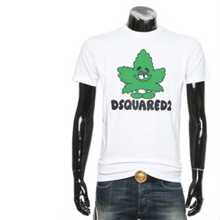 Dsquared2 D2 เสื้อยืดคอกลม แขนสั้น ผ้าฝ้าย พิมพ์ลายการ์ตูน Power สําหรับผู้ชาย S71GD1279 S23009