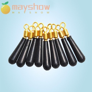 Mayshow ทุ่นลอยน้ํา หัวทองแดง แบบยาง อุปกรณ์เสริม สําหรับตกปลา 10 ชิ้น