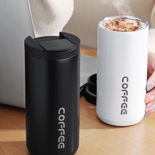 แก้วกาแฟสเตนเลส หลอดดูดสูง พกพาสะดวก สําหรับนักเรียน