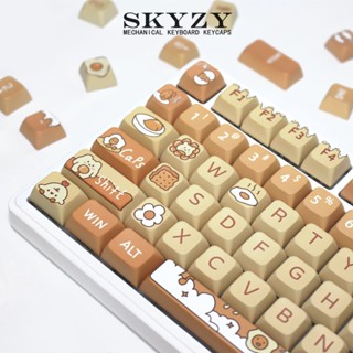 ไข่ทอด Keycap XDA Profile การ์ตูน PBT Dye Sub คีย์บอร์ดเครื่องกล Keycap